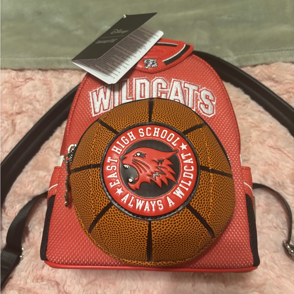 NWT High School Musical Bolton Wildcats Basketball Backpack Disney Loungefly